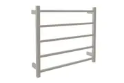 AGUZZO Ezy Fit Dual Wired Square Tube Heated Towel Rail 75 x 70cm - Polished SS