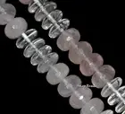 12X8-12X4MM MIX QUARTZ GEMSTONE FACETED RONDELLE LOOSE BEADS 7.5inch