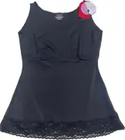 NWT Spanx Hide & Sleek Lace Trim Scoop Neck Black Cami L