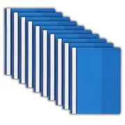 10PK Marbig A4 Flat Stationery File Storage Folder Paper/Document Organiser Blue