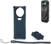 Silicone Camera Protective Cover for Insta360 X5, Dustproof and Drop-Resistant, Available in Three Colors (Black)