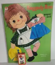 Vintage 1970 Whitman Raggedy Ann Paper doll Book and Raggedy Ann Playing Cards