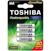 在飛比找有閑購物優惠-TOSHIBA東芝4號低自放電鎳氫充電電池 950mAh4入