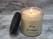 NAG CHAMPA Soy Wax 14 oz. Jar Candle | Incense Patchouli Sandalwood