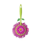 Vigar Flower Power Round Microfibre Cleaning Duster Home/Kitchen Cleaner Pink