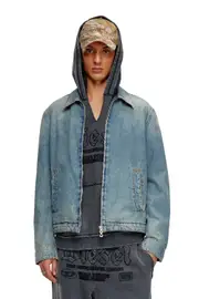 [Diesel] Diesel - Denim blouson jacket - Denim Jackets - Man - Blue XS Blue