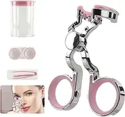 EKIND Contact Lens Wearing Aid, Improve Comfort and Convenience with Contact Lens Supporter, Suction Cup Tweezers and Portable Case, Perfect for Daily Outdoor Use (Pink)