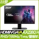 【hd數位3c】ACER KA220Q H(1A1H/1ms/VA/100Hz/含喇叭/FreeSync)抗閃系列.護眼【下標前請先詢問 有無庫存】