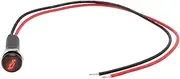 VGOL 8mm LED Dash Panel Warning Light Indicator Lamp 12V-36V LED Indicator Light with Line Suitable for Cars Boats Trucks and Vans(Red, Engine Oil)