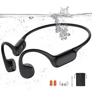 Dnniakm Swimming Headphones,Bone Conduction Headphones Bluetooth 5.4,IPX8 Waterproof,32G Memory Sports Headphone,Underwater Headphone with MP3-Player for Swim,Open Earphones for Swimming (Black X20)
