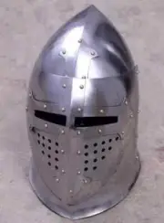 Medieval Bassinet Knight Helmet Reenactment Steel Armor Helmet