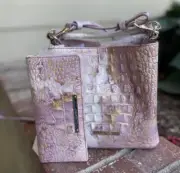 NWT Brahmin Mini Amelia Lilac and Matching Wallet