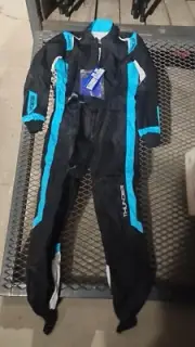 Sparco THUNDER Kart Go Karting Suit Black/Blue CIK FIA Approved adult kids