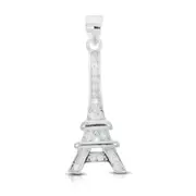 Zamel's Sterling Silver Cubic Zirconia Eiffel Tower Pendant Jewellery