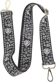 Abaodam Adjustable Floral Pattern Banjo Strap Durable Musical Instrument Strap Comfortable Soft Wear for Banjo Mandolin
