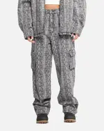 [XXIII] Xxiii Snake Skin Cargo Pants Black Snake Print - Size 38 38 Black Snake Pri