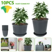 Round Plant Flower Seedlings Nursery Pots Saucer Tray Planter Home Décor tygmv