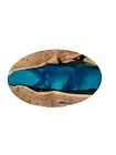 Oval Epoxy Wood Table - Resin Dining Table - Woooden Coffee Table -Home Decors