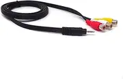 ELNONE 1.5M/5 Feet 2.5mm to RCA Audio Adapter, 2.5mm AV Cable to 3 RCA Female Plug Extension Cable for Smartphones, MP3, Tablets, Speakers, Home Theater (1.5M/5FT)