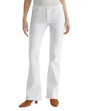 Ag Angel Low Rise Bootcut Jeans in Gallery White