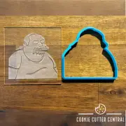 Simpsons - Comic Book Guy Cookie Cutter and Acrylic Debosser