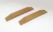 Outland Models Train Railroad Layout Wooden Style Loading Dock(Long) x2 N Scale