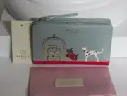 Radley London LUGGAGE TROLLEY Medium Leather Wallet Purse Medium Green NWT $118