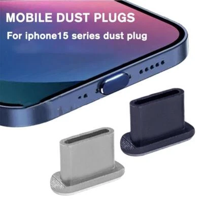 For iPhone 15 promax dust plug cap cover charging usb type c port anti dust E5Y7
