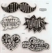 Close to My Heart CTMH Cloud Nine D1595 Cricut Artiste Stamp Set #13a