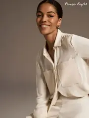 Phase Eight White Maya PU Shirt (AW3107) | $96
