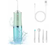 WSECOMM Electric Water Flos r Cordless for Teeth 3 Modes 4 Jet Tips Cleaning and Flossing Water Dental Portable Floss Irrigator Oral Water Flos d Rec