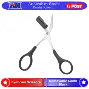 Eyebrow Trimmer Scissors Comb Trimming Hair Grooming Cutter Eyelash Remover Tool