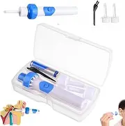 Earsavvy Ear Wax Removal Tool, Ear Cleaning Kit Smart Earwax Remover Tool with Replaceable Tips, Electric Vacuum Ear Cleaner with 2 Pcs Soft Washable Nozzle, Powerful Ear Wax Removal Kit(1pcs)