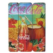 Coca Cola Coke Wood Wall Plaque Tropical