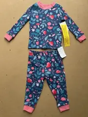 Tucker + Tate Blue Floral Pajama Set- size 12-18 months