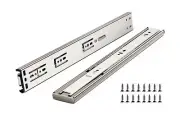 16 Inch Drawer Slides, Plusmart Soft Close Drawer Slide Glides Ball Bearing F...