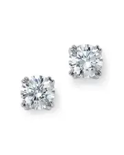 Bloomingdale's Fine Collection Certified Round Diamond Stud Earrings in 14K White Gold featuring diamonds with the De Beers Code of Origin, 2.0 ct. t. w.