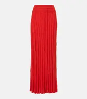 [Christopher Esber] Christopher Esber Linen and silk-blend maxi skirt AU 6 red