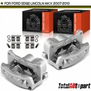 2Pcs Brake Caliper w/ Bracket Front for Ford Edge Lincoln MKX 2007-2010 V6 3.5L (for: Ford)