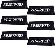 6 Pieces Plastic Reserved Table Sign for Wedding 7.9 x 2.7 Inches Acrylic Double Side Table Tent Black Guest Reserve Seating Signs Reservation Tables Seat Sign for Restaurant Chairs Wedding