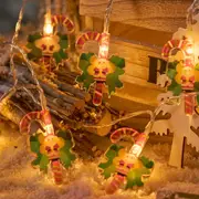 Christmas Candy Cane Santa Fairy String Lights 2m