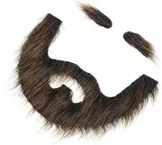 Cosplay Supply Fake Beard and Eyebrow Set Self Adhesive Mustache Decorative for Adults Novelty Party Accessory