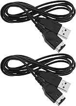 2Pcs USB Power Charger Cable Cord Compatible with Nintendo NDS/Gameboy Advance SP USB Charging Cable Lead Accessories Black
