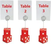 Bunco or Casino Dice Place Card Holders with Table Numbers 1,2,3