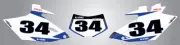 Yamaha WR 450 F 2012 - 2015 Custom number Plates Storm graphics / stickers