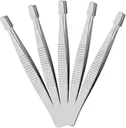 DOITOOL 5Pcs Hobby Tweezers for Stamp Collecting Multi Use Crafting Tools for Home and Professional Use Lightweight and Durable Design