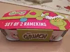 DR.SEUSS THE GRINCH WHO STOLE CHRISTMAS SET OF 2 RAMEKINS BAKEWARE DESSERT