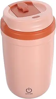 KOCKSHION Rechargeable Coffee Mixer Magnet Electric Soy Milk Mixer Pink Coffee Stirring Cup Copper Silica Gel Coffee Mixing Cup Stainless Steel