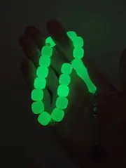 Glow in the dark cat eyes Maskot Stress Efe Tesbih Tasbih Rosary Beads Worry