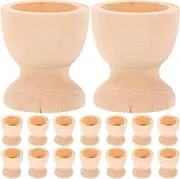 Veemoon 16pcs Creative Egg Holder DIY Blank Cup Shaped Stand for Easter Decoration Breakfast Egg Holder Non Slip and Durable Design for Family Gatherings
